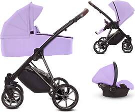 TPFLiving 3in1 Kinderwagen Ultra Stoff - Lila /