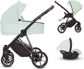 TPFLiving 3in1 Kinderwagen Ultra Stoff - Mint /