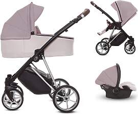 TPFLiving 3in1 Kinderwagen Ultra Stoff - Pastell / 