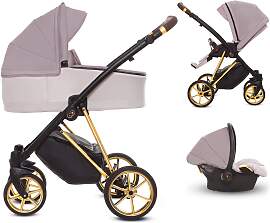 TPFLiving 3in1 Kinderwagen Ultra Stoff - Pastell / 