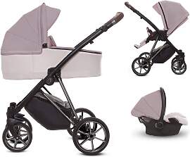 TPFLiving 3in1 Kinderwagen Ultra Stoff - Pastell / 