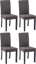 TPFLiving 4er Set Esszimmerstuhl Ines Stoff