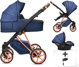 TPFLiving 4in1 Kinderwagen Royal Kunstleder -
