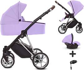 TPFLiving 4in1 Kinderwagen Ultra Stoff - Lila /