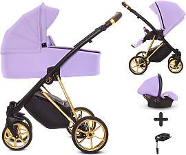 TPFLiving 4in1 Kinderwagen Ultra Stoff - Lila /
