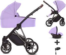 TPFLiving 4in1 Kinderwagen Ultra Stoff - Lila /