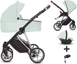 TPFLiving 4in1 Kinderwagen Ultra Stoff - Mint /