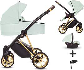 TPFLiving 4in1 Kinderwagen Ultra Stoff - Mint /