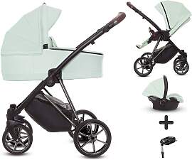 TPFLiving 4in1 Kinderwagen Ultra Stoff - Mint /
