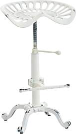 TPFLiving Barhocker Buddy One Metall - Antik Weiß