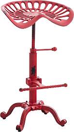 TPFLiving Barhocker Buddy One Metall - Rot