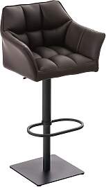 TPFLiving Barhocker Damaskus Gestell Schwarz