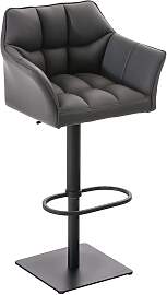 TPFLiving Barhocker Damaskus Gestell Schwarz