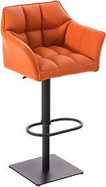 TPFLiving Barhocker Damaskus Gestell Schwarz