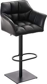 TPFLiving Barhocker Damaskus Gestell Schwarz