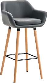 TPFLiving Barhocker Grande Gestell Holz Kunstleder 