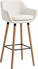 TPFLiving Barhocker Grande Gestell Holz Kunstleder 