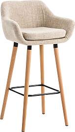 TPFLiving Barhocker Grande Gestell Holz Stoff -
