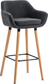 TPFLiving Barhocker Grande Gestell Holz Stoff -