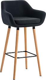TPFLiving Barhocker Grande Gestell Holz Stoff -