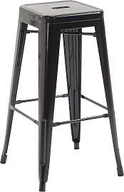 TPFLiving Barhocker Joy 2 Metall - Schwarz