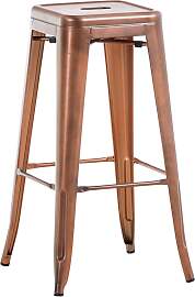TPFLiving Barhocker Joy Metall - Kupfer