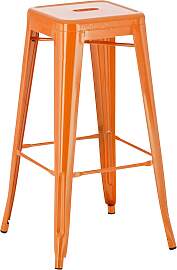 TPFLiving Barhocker Joy Metall - Orange