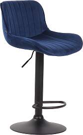TPFLiving Barhocker Lento Gestell schwarz Samt -