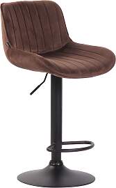 TPFLiving Barhocker Lento Gestell schwarz Samt -