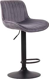 TPFLiving Barhocker Lento Gestell schwarz Samt -