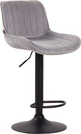 TPFLiving Barhocker Lento Gestell schwarz Samt -