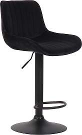 TPFLiving Barhocker Lento Gestell schwarz Samt -