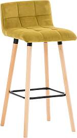 TPFLiving Barhocker London Gestell Holz Natura