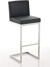 TPFLiving Barhocker Paragon Gestell Edelstahl