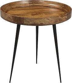 TPFLiving Beistelltisch 50 x 50 cm Platte Mango,