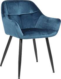 TPFLiving Besucherstuhl Emil Samt Gestell Metall