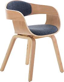 TPFLiving Besucherstuhl Kingsley Stoff Gestell