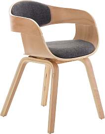 TPFLiving Besucherstuhl Kingsley Stoff Gestell