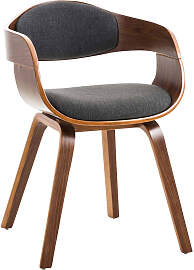 TPFLiving Besucherstuhl Kingsley Stoff Gestell