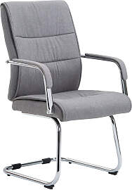 TPFLiving Besucherstuhl Siva Stoff Gestell Metall