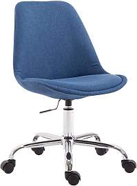 TPFLiving Bürostuhl Toulon Stoff - Blau