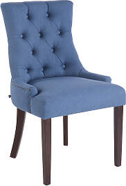 TPFLiving Esszimmerstuhl Aboli Stoff antik - Blau