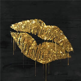 TPFLiving Kunstdruck auf Leinwand / Abstrakt Gold