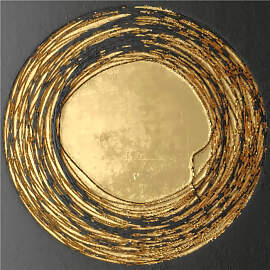 TPFLiving Kunstdruck auf Leinwand / Abstrakt Gold