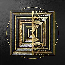 TPFLiving Kunstdruck auf Leinwand / Abstrakt Gold