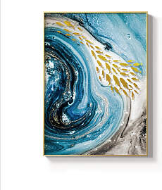 TPFLiving Leinwandbild Kunstdruck - Nordic Art