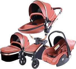 TPFLiving Luxus Kombi-Kinderwagen 3in1 Set -