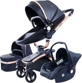 TPFLiving Luxus Kombi-Kinderwagen 3in1 Set -