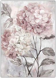 TPFLiving Luxus Poster Leinwand / Blumen in Rosa / 