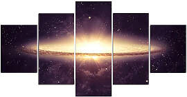 TPFLiving Poster Leinwand / 5 teiliges Wandbild -